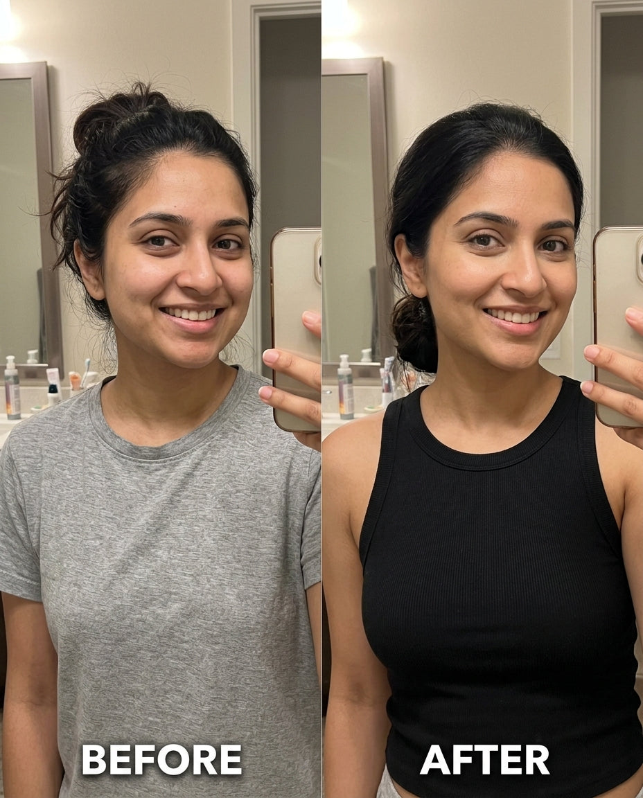 Before and after result